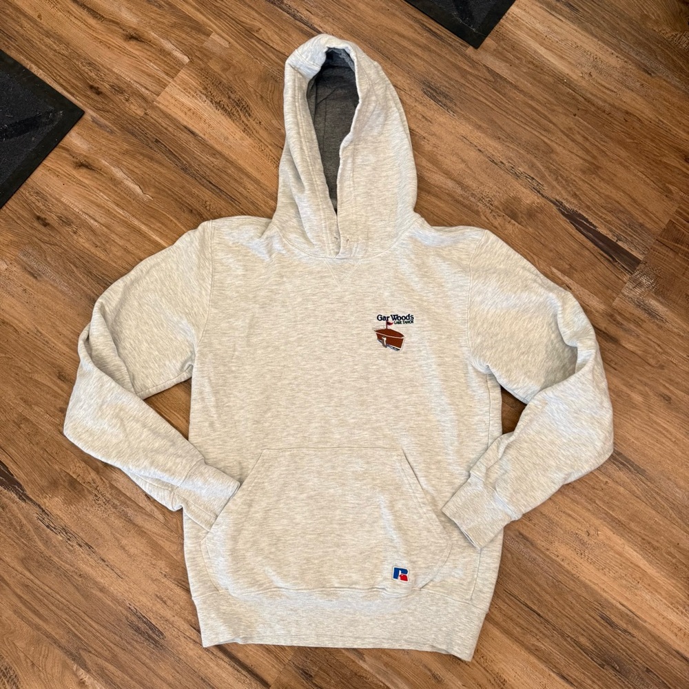 Mens vitnage Russell athletic Lake Tahoe hoodie sweatshirt sz S heather gray